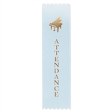 Light Blue Piano 'Attendance' Ribbons, Set of 10 (old style)