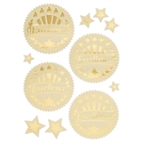 Gold Embossed &#039;Excellence&#039; Award Seal, Pack of 32