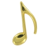 Golden Treble Clef Pin