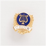 Gold Laurels &amp; Lyre &#039;Choir&#039; Mini Pin