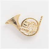 Golden French Horn Pin