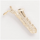 Golden Baritone Sax Pin