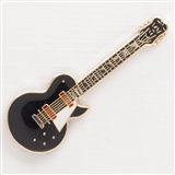 Black Electric Guitar Enamel Pin