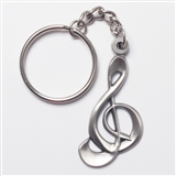 G-Clef Pewter Keychain