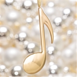 Gold Eighth Note Ornament