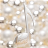 Silver Eighth Note Ornament