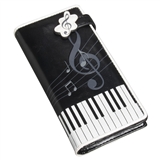 Black Notes and Keys Wallet