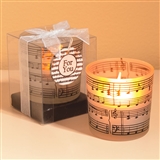 Frosted Music Tea Light Holder