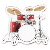 Cut-Out Drumset Magnet