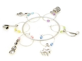 Music Wine Charms, Set of 6