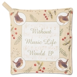 Without Music Life Would B Flat Potholder