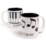 Personalized Black &amp; White Music Design Mug