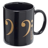 Golden Bass Clefs Mug