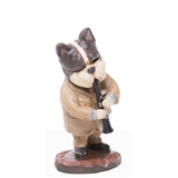 Hound Dog Clarinet Player Figurine