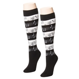 Ladies' Sheet Music Knee-High Socks