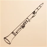 Clarinet Metal Wall Art