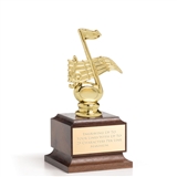 Deluxe Wood Base Music Trophy