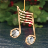 Double Quaver 24kt Gold-Plated Ornament