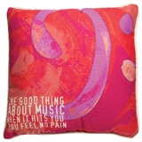 &#039;Feel No Pain&#039; Music Quote Pillow