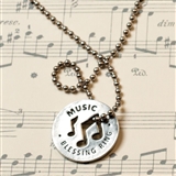 Music Blessing Ring Necklace