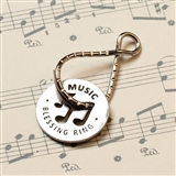 Music Blessing Ring Key Ring