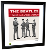 Beatles 'She Loves You' Single Framed Lithograph