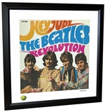 Beatles &#039;Hey Jude&#039; Single Framed Lithograph