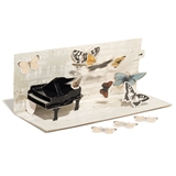 Piano &amp; Butterflies Pop-Up With Sound Greeting Card