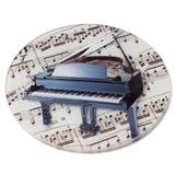 Round Glass Music Instrument Cutting Board