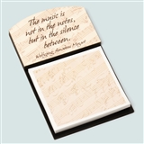 Mozart Quote Note Holder & Sticky Notes