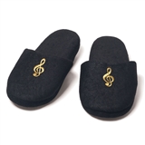 Men&#039;s Embroidered G-Clef Slippers