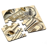 Brass Instruments Puzzle Coasters