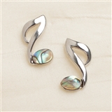 Abalone Eighth Note Stud Earrings