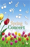 Spring Concert Tulips and Notes Program Covers, Set of 25