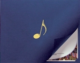 Award Certificate Presentation Portfolio Dark Blue Gold Eighth Note