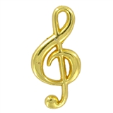 Polished Gold Music Note Pin