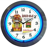 Rock-Ola Jukebox Neon Wall Clock