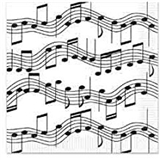 Music Notes Beverage Napkins