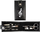 Treble Clef Manicure Set in Leather Case