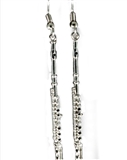 Silver Flute Earrings