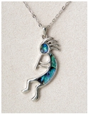 Abalone Kokopelli Necklace