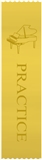 Piano Yellow &#039;Practice&#039; Ribbons, Set of 10