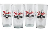 Fender Strat Burst Pint Glasses, Set of 4