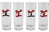 Fender Banner Headstock Shot Glasses, Set of 4