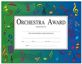 Orchestra Award Certificates, Set of 10