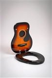 Acoustic Sunburst Guitar Toilet Seat