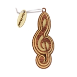 'Got Music?' Treble Clef Wooden Ornament