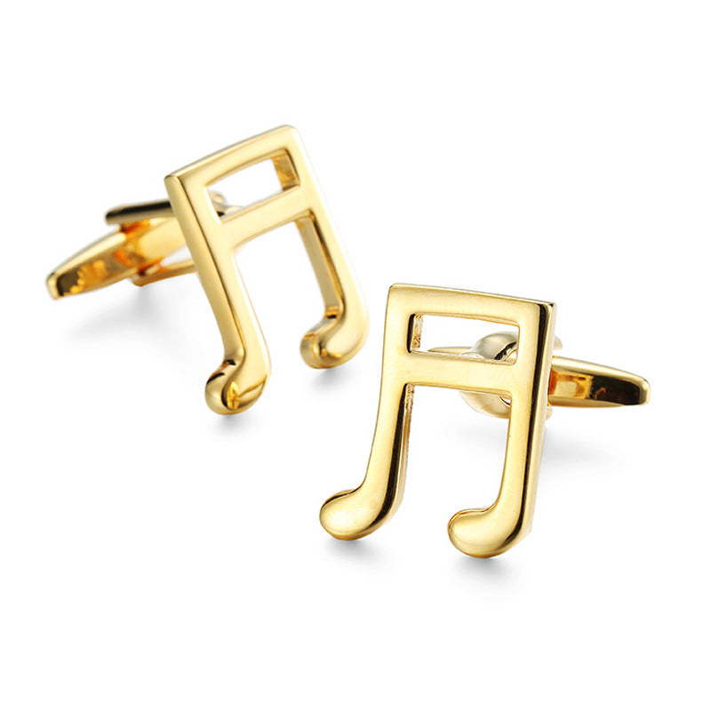 Gold Double Eighth-Note Cufflinks