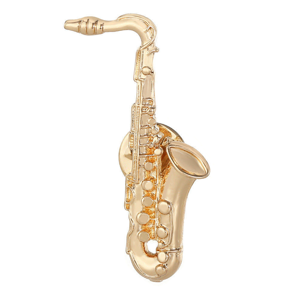 Gold Saxophone Lapel Pin