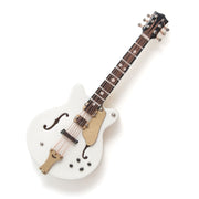 White Semi-Hollow Guitar Ornament